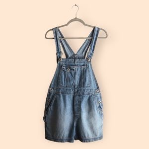 Vintage 90s Express Bleus Overalls Cotton Denim Small Urban Renewal Shortalls